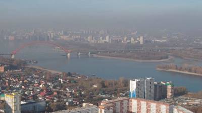 Смог над Новосибирском сняли с высоты птичьего полёта