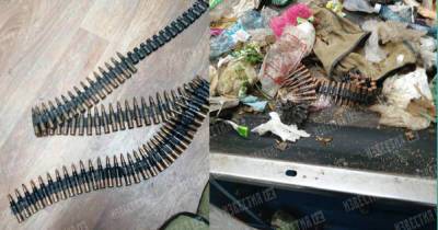 Пулеметную ленту с патронами нашли в горе мусора в Омске