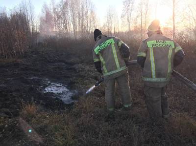В МЧС не знают, когда горящий торфяник в Екатеринбурге будет потушен