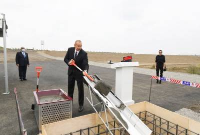 Президент Ильхам Алиев заложил фундамент автомобильной дороги Физули-Агдам (ФОТО)