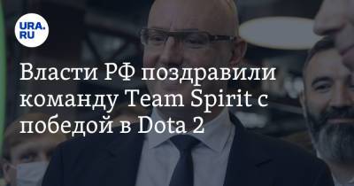 Власти РФ поздравили команду Team Spirit с победой в Dota 2