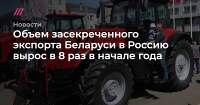 Объем засекреченного экспорта Беларуси в Россию вырос в 8 раз в начале года