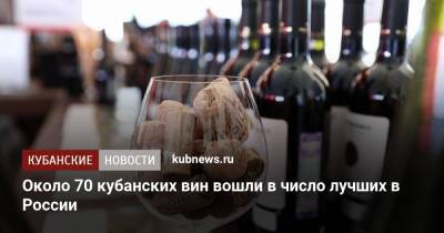 Около 70 кубанских вин вошли в число лучших в России