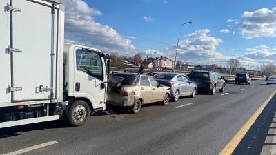 В Уфе зафиксировано столкновение четырёх машин