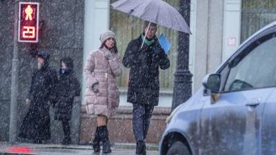 В Московском регионе пошел первый осенний снег