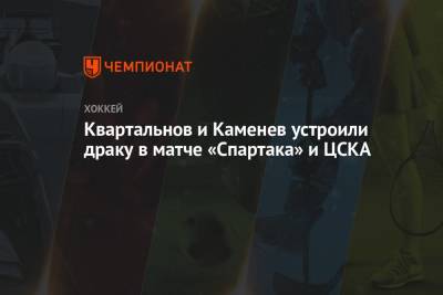 Квартальнов и Каменев устроили драку в матче «Спартака» и ЦСКА