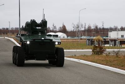 В России испытали группу автономных ударных роботов «Маркер»