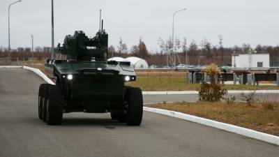 В России провели тестирование боевых роботов «Маркер»