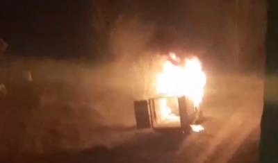 Сгорела «Газель» ночью на Лесобазе в Тюмени