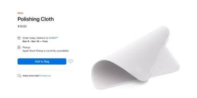 Apple выпустила тканевую салфетку для протирки дисплея — за 19 долларов