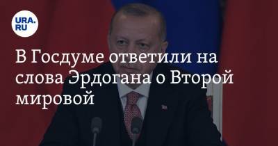 В Госдуме ответили на слова Эрдогана о Второй мировой. «Хочет быть великим перед народом»