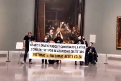 Жертвы рапсового масла захватили музей в Мадриде и грозят убить себя