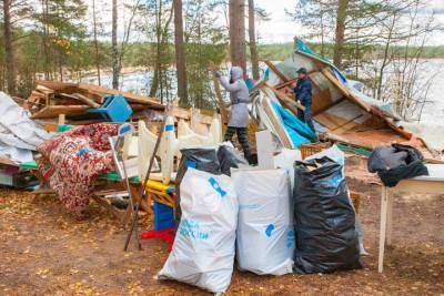 В Ленобласти убрали после туристов 180 тонн мусора на мысе Кюренниеми