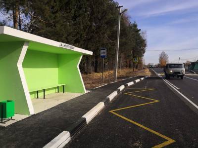 Девять автобусных остановок заменили на участке трассы Арья — Тонкино — Шаранга