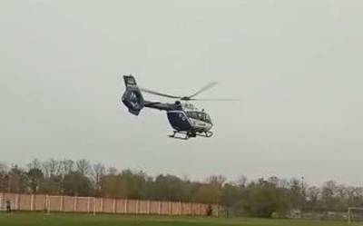 На Львовщине полицейский вертолет спас беременную женщину