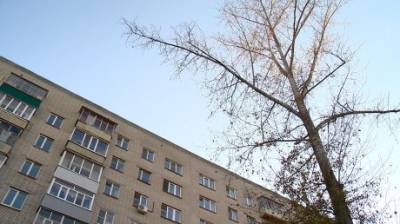 Высохший гигантский тополь на Одесской создает угрозу людям