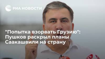 Сенатор Алексей Пушков: Саакашвили вернулся в Грузию, чтобы политически "взорвать" страну
