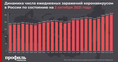 В России за сутки выявили максимум новых случаев COVID-19 с 16 июля