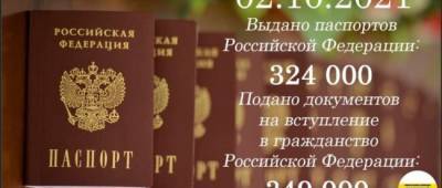 В ОРДО рассказали, сколько уже роздано паспортов жителям оккупированного Донбасса
