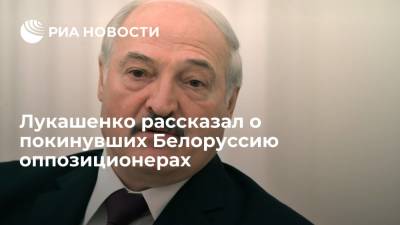 Лукашенко о покинувших Белоруссию оппозиционерах: сбежали — значит, это жулье