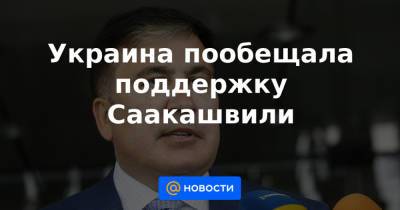 Украина пообещала поддержку Саакашвили