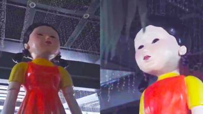 Netflix установил гигантскую копию куклы-убийцы из корейского сериала «Игра в кальмара» в торговом центре на Филиппинах