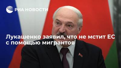 Глава Белоруссии Лукашенко заявил, что не мстит ЕС за санкции с помощью мигрантов