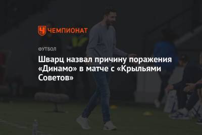 Шварц назвал причину поражения «Динамо» в матче с «Крыльями Советов»