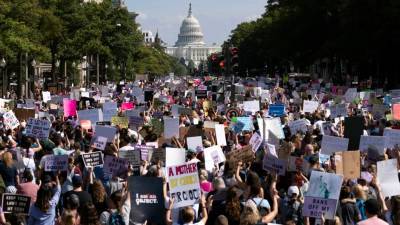 В Вашингтоне прошел Женский марш в защиту права на аборт