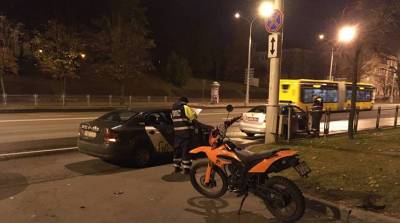 В Минске в ДТП пострадал мотоциклист