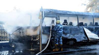 В Дамаске автобус подорвался на минах, погибли 13 военнослужащих