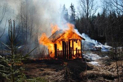 Рано утром в Тверской области чуть не сгорело частное подворье