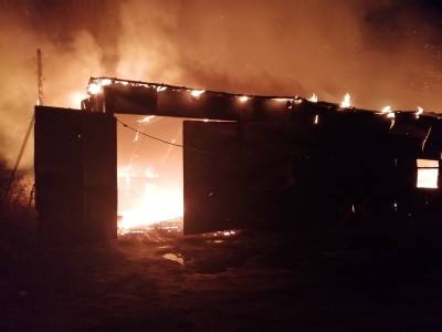 Склад загорелся в Ардатовском районе ночью 20 октября
