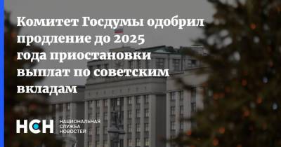 Комитет Госдумы одобрил продление до 2025 года приостановки выплат по советским вкладам