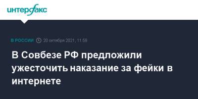 В Совбезе РФ предложили ужесточить наказание за фейки в интернете