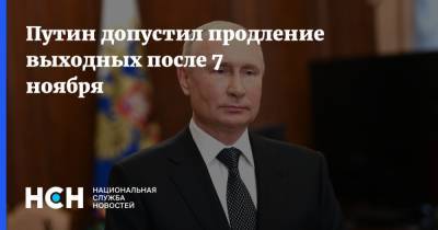Путин допустил продление выходных после 7 ноября