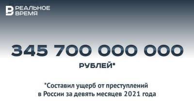 В России ущерб от преступлений с начала года составил 345,7 млрд рублей — это много или мало?