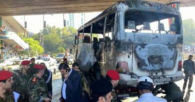 В Дамаске подорвался автобус с военными: 14 погибших (ВИДЕО)