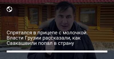Михеил Саакашвили - Спрятался в прицепе с молочкой. Власти Грузии рассказали, как Саакашвили попал в страну - liga.net - Украина - Грузия - Вильнюс - Поти - Черноморск