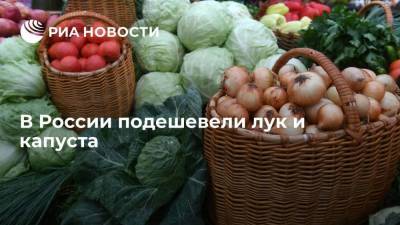 В России репчатый лук подешевел на 0,9%, капуста — на 0,05%