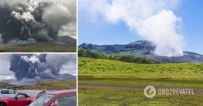 Извержение вулкана Асо в Японии – видео и все подробности