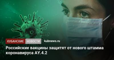 Российские вакцины защитят от нового штамма коронавируса AY.4.2