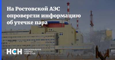На Ростовской АЭС опровергли информацию об утечке пара