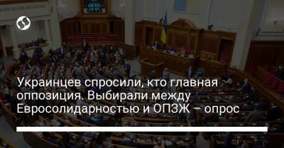 Украинцев спросили, кто главная оппозиция. Выбирали между Евросолидарностью и ОПЗЖ – опрос
