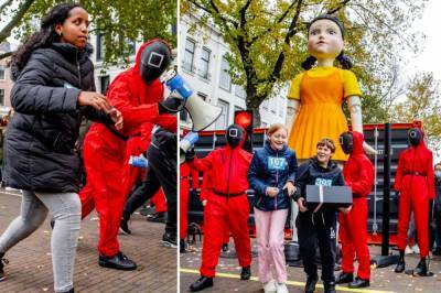 «Игра в кальмара» в Голландии: сотни людей воссоздали соревнование из нашумевшего сериала