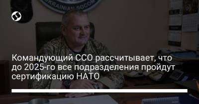 Командующий ССО рассчитывает, что до 2025-го все подразделения пройдут сертификацию НАТО