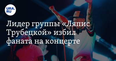 Лидер группы «Ляпис Трубецкой» избил фаната на концерте. Видео