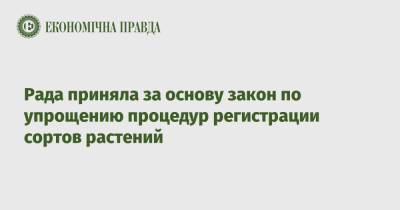 Рада приняла за основу закон по упрощению процедур регистрации сортов растений