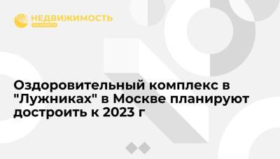 Сергей Левкин - Оздоровительный комплекс в "Лужниках" в Москве планируют достроить к 2023 году - realty.ria.ru - Москва - Лужники