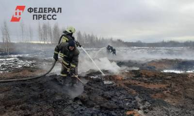 Площадь горения торфяника под Екатеринбургом уменьшилась до 1,9 га